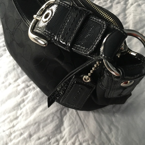 SOLD. COACH SIGNATURE LOGO JACQUARD BAG - Picture 4 of 14